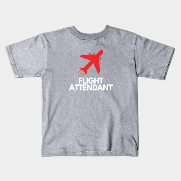 Flight Attendant Kids T-Shirt by Jetmike